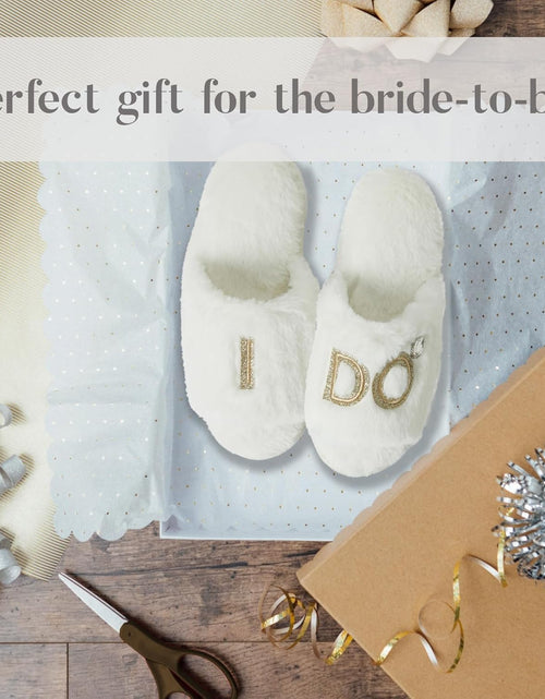 Load image into Gallery viewer, Women'S Giftable I Do &amp; I Do Crew Bride Slippers for Weddings and Bachelorette Party
