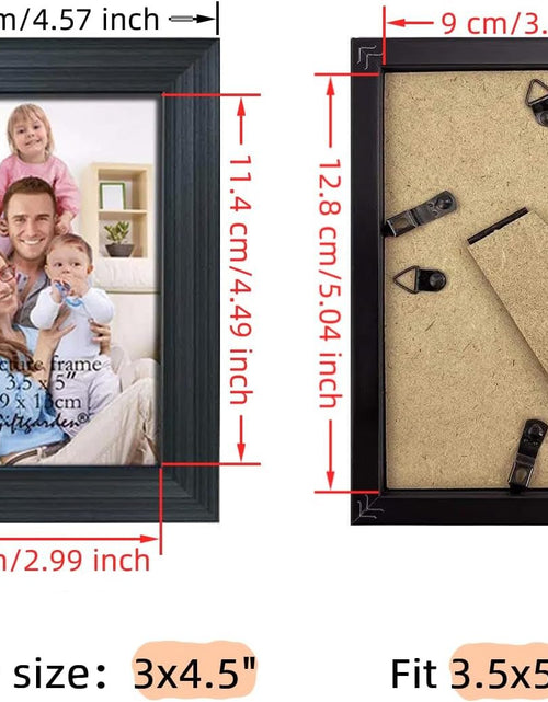 Load image into Gallery viewer, 12 Pack 3.5X5 Black Picture Frame Bulk Set for Desktop Display or Wall Mounting - My Store
