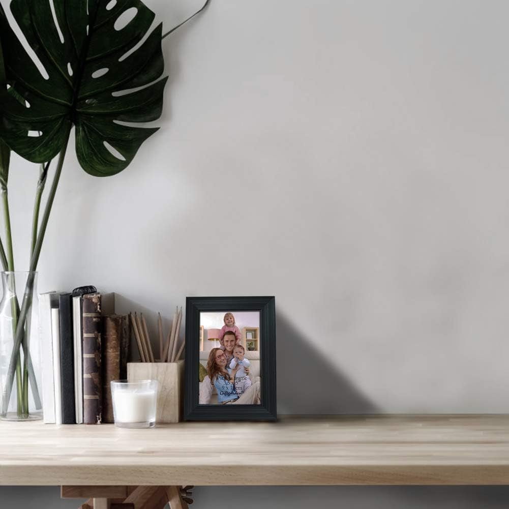 12 Pack 3.5X5 Black Picture Frame Bulk Set for Desktop Display or Wall Mounting - My Store