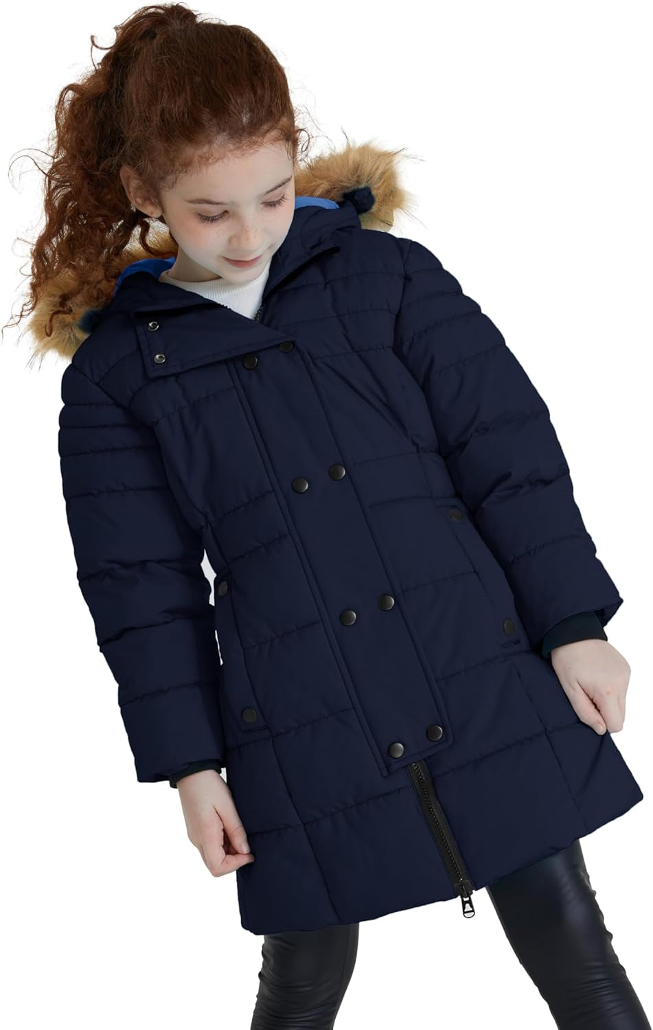 Girls' Long Winter Coat Parka Water Resistant Warm Puffer Jacket