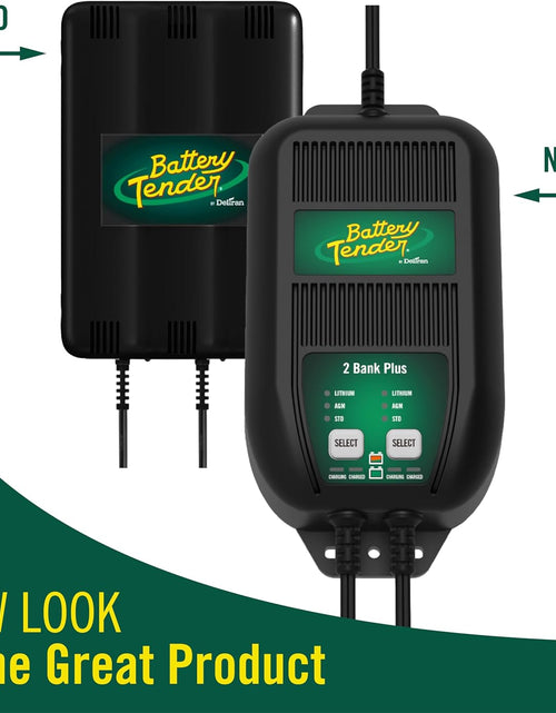 Load image into Gallery viewer, plus 2 Bank Multibank Charger - 2.5 AMP (1.25 Amps per Bank) - Smart 12V Multi Battery Charger and Maintainer for Standard, AGM, and Lithium Lifepo4-022-0165-Dl-Wh
