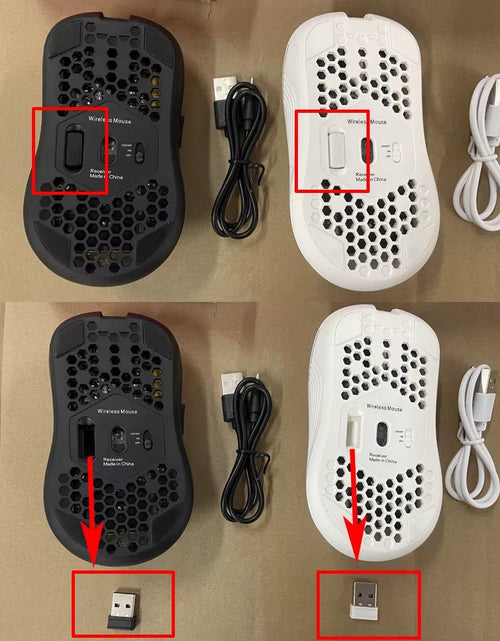 Load image into Gallery viewer, 2.4G Wireless Mouse with RGB Backlit 6 - Button 3 - Speed DPI Type C Rechargeable Ergonomic Honeycomb Design Gaming Mouse - My Store
