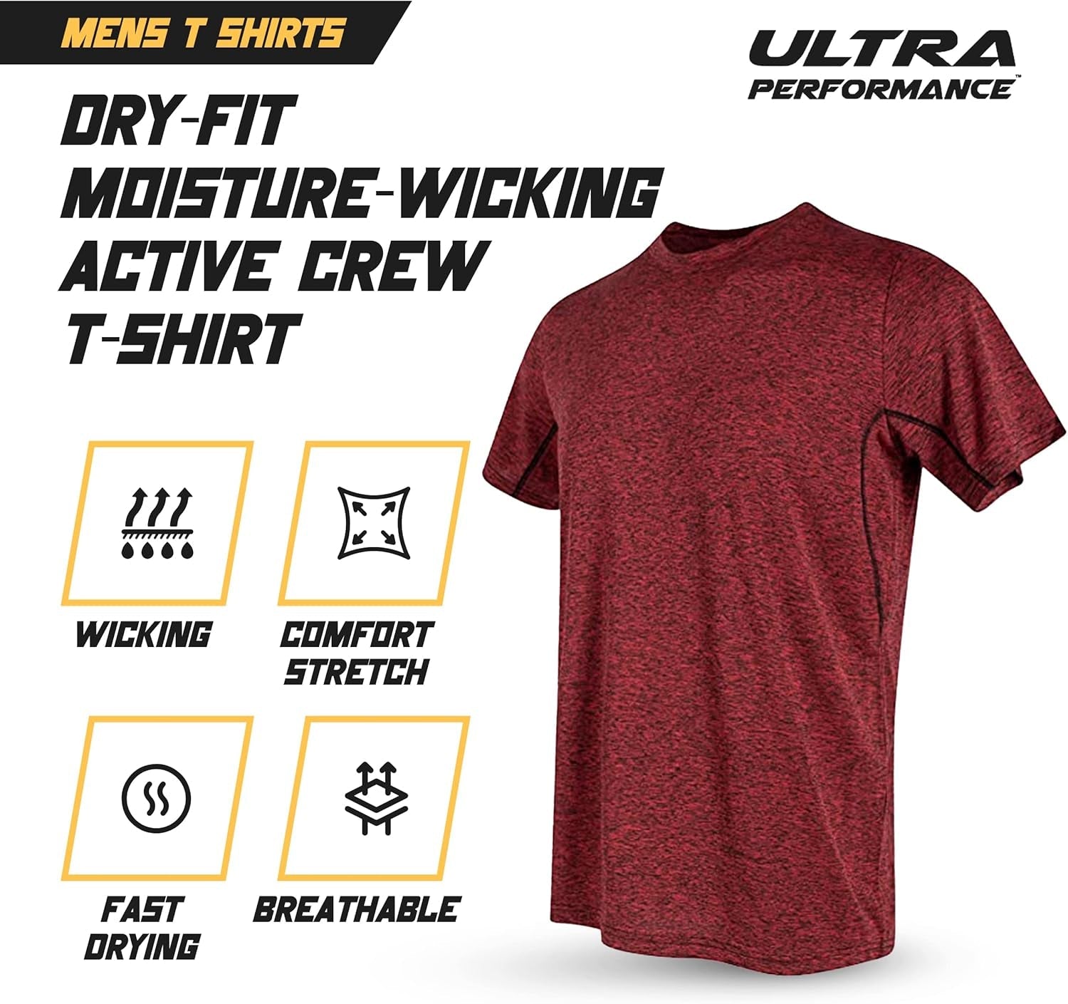 5 Pack Mens Gym Shirts for Men Workout Tshirts Shirts for Men Pack, Men'S Athletic Shirts & Tees, Dri Fit Shirts for Men - My Store