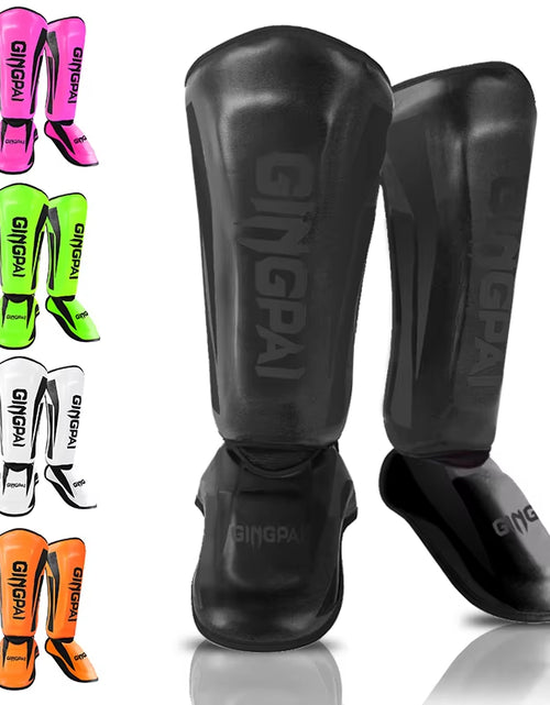 Load image into Gallery viewer, Kickboxing Boxing Shin Guard Pads Muay Thai Martial Arts Sanda Wushu Leg Protector Taekwondo Ankle Guards

