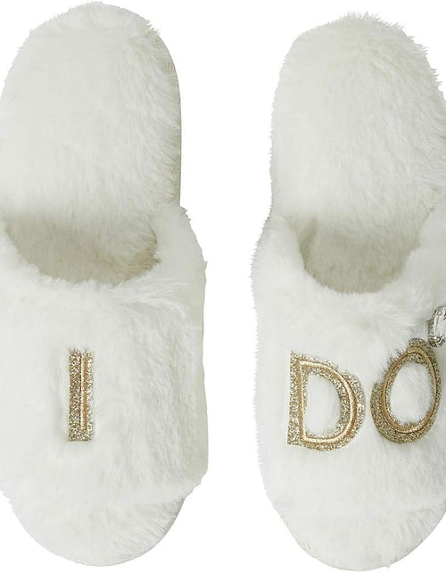 Load image into Gallery viewer, Women'S Giftable I Do &amp; I Do Crew Bride Slippers for Weddings and Bachelorette Party
