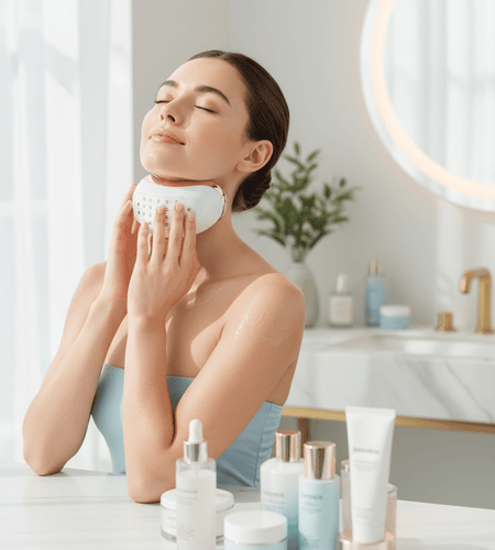 7 - in - 1 LED Face & Neck Lifter – Sculpt, Tighten & Glow - My Store