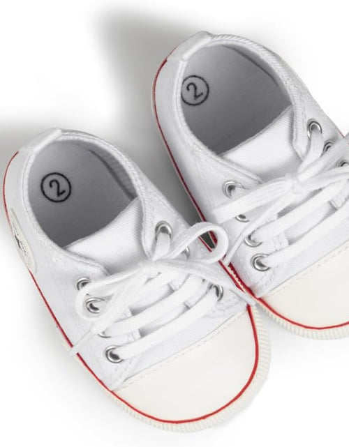 Load image into Gallery viewer, Unisex Baby Boy Girl Canvas Sneaker Soft Sole Ankle Infant First Walkers Crib Shoe

