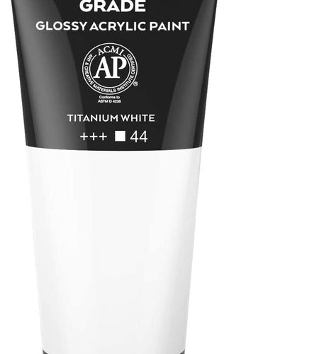 Acrylic Paint Titanium White Tubes(120Ml, 4.1 Oz) Non Toxic Non Fading,Rich Pigments for Painters, Adults & Kids, Ideal for Canvas Wood Clay Fabric Ceramic Craft Supplies (Titanium White) - My Store