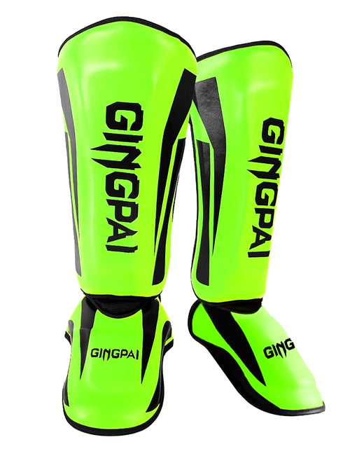 Load image into Gallery viewer, Kickboxing Boxing Shin Guard Pads Muay Thai Martial Arts Sanda Wushu Leg Protector Taekwondo Ankle Guards
