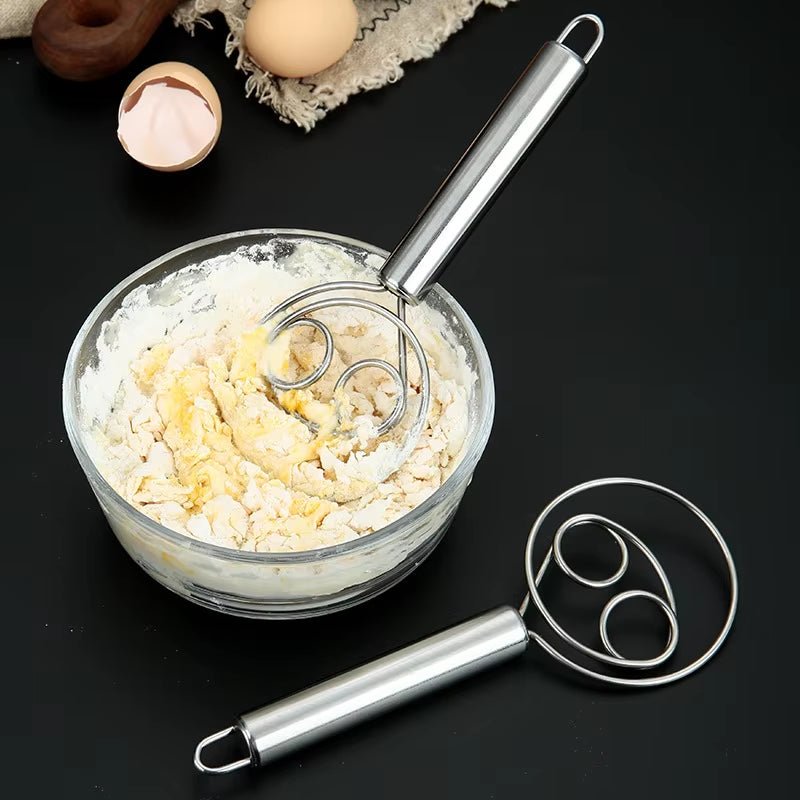 Baker’s Best Danish Dough Whisk – Dutch - Style Stainless Steel Hand Mixer for Effortless Bread, Biscuits & Cakes - My Store