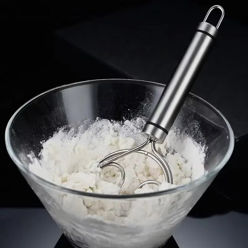 Baker’s Best Danish Dough Whisk – Dutch - Style Stainless Steel Hand Mixer for Effortless Bread, Biscuits & Cakes - My Store