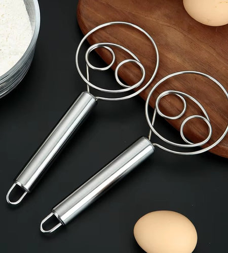 Baker’s Best Danish Dough Whisk – Dutch - Style Stainless Steel Hand Mixer for Effortless Bread, Biscuits & Cakes - My Store