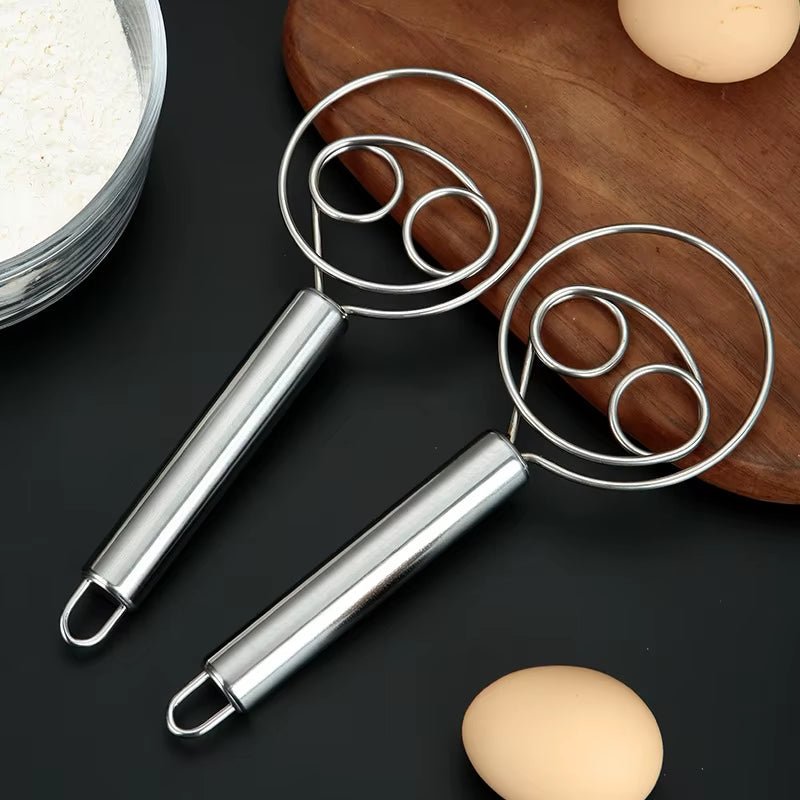 Baker’s Best Danish Dough Whisk – Dutch - Style Stainless Steel Hand Mixer for Effortless Bread, Biscuits & Cakes - My Store