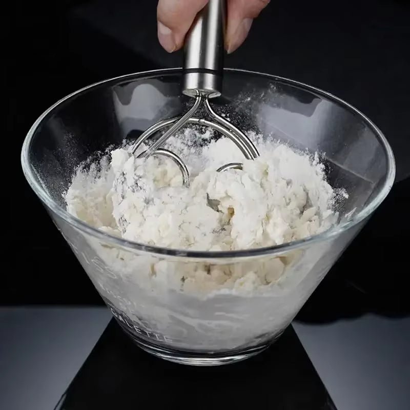 Baker’s Best Danish Dough Whisk – Dutch - Style Stainless Steel Hand Mixer for Effortless Bread, Biscuits & Cakes - My Store