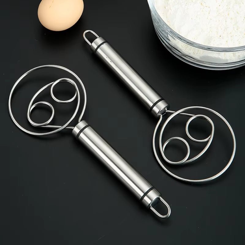 Baker’s Best Danish Dough Whisk – Dutch - Style Stainless Steel Hand Mixer for Effortless Bread, Biscuits & Cakes - My Store