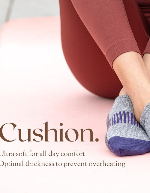 Load image into Gallery viewer, Women'S Athletic Ankle Socks with Heel Tab, Premium Cotton, Soft Cushion, Reinforced Toe, Arch Support, Pack of 6
