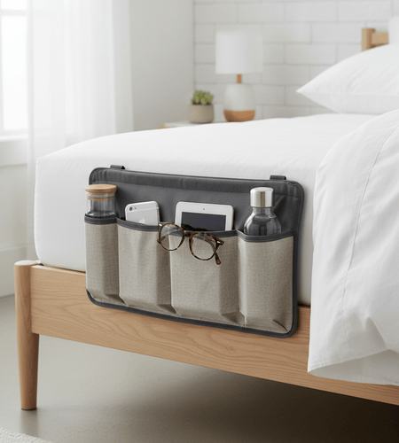 Bedside Caddy Organizer – Hanging Bed Pocket Storage for Phone, Remote & More - My Store