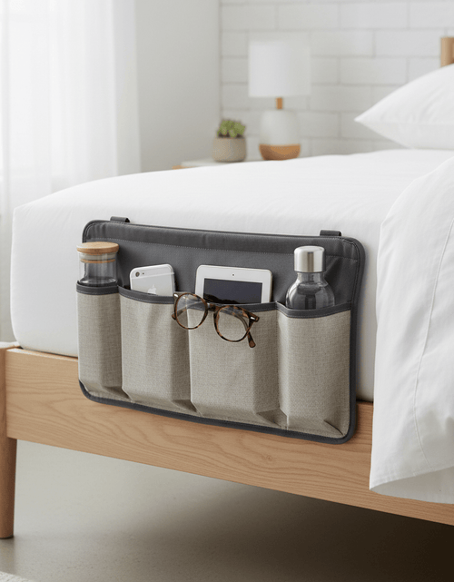 Load image into Gallery viewer, Bedside Caddy Organizer – Hanging Bed Pocket Storage for Phone, Remote &amp; More - My Store
