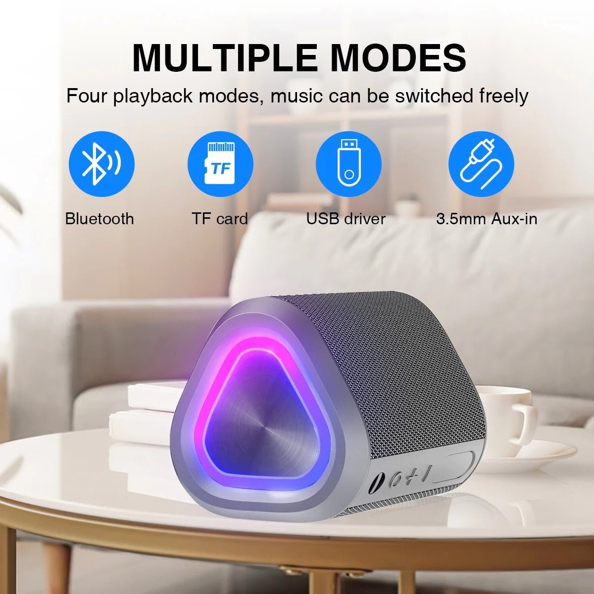 Bluetooth Speaker, 24H Playtime Portable Wireless Bluetooth 5.0 Speaker with Stereo Bass, up to 100 Ft Bluetooth Range, IPX7 Waterproof Mini Bluetooth Speaker - My Store