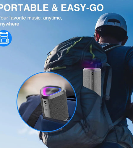 Bluetooth Speaker, 24H Playtime Portable Wireless Bluetooth 5.0 Speaker with Stereo Bass, up to 100 Ft Bluetooth Range, IPX7 Waterproof Mini Bluetooth Speaker - My Store