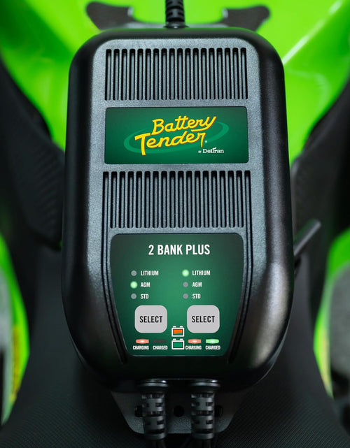 Load image into Gallery viewer, plus 2 Bank Multibank Charger - 2.5 AMP (1.25 Amps per Bank) - Smart 12V Multi Battery Charger and Maintainer for Standard, AGM, and Lithium Lifepo4-022-0165-Dl-Wh
