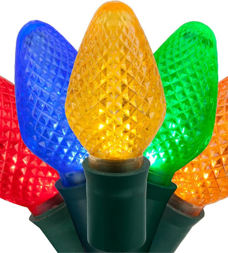 C7 Multicolor Christmas Lights Set of 25, 17 Ft, Christmas Lights Multicolor LED Christmas Lights Outdoor Party String Lights Multi Colored Christmas Lights C7 Multicolor - My Store