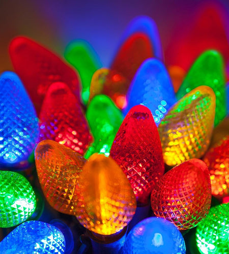 C7 Multicolor Christmas Lights Set of 25, 17 Ft, Christmas Lights Multicolor LED Christmas Lights Outdoor Party String Lights Multi Colored Christmas Lights C7 Multicolor - My Store