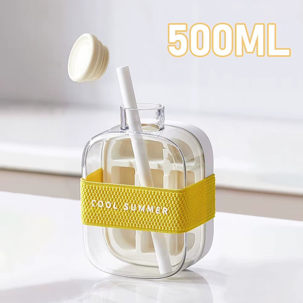 ChillSip Bottle Set – Stylish Water Bottle with Straw & Zero - Contact Ice Cube Tray - My Store