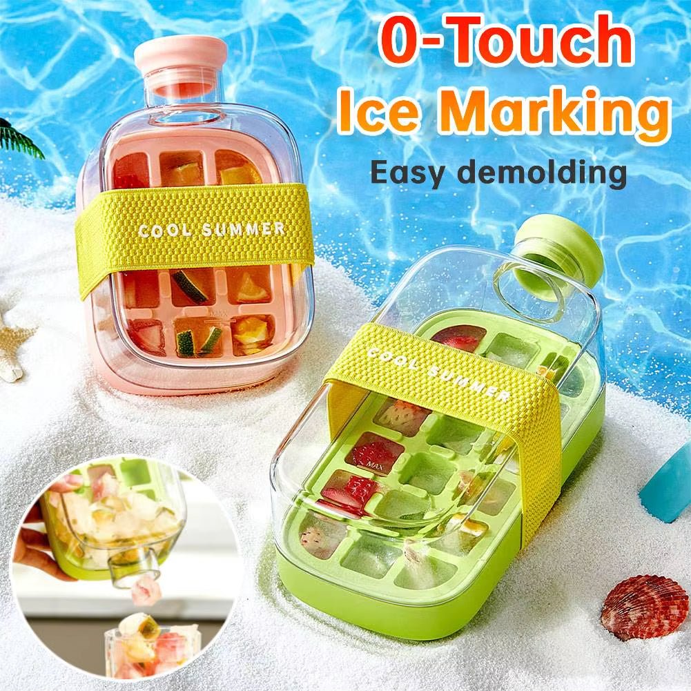 ChillSip Bottle Set – Stylish Water Bottle with Straw & Zero - Contact Ice Cube Tray - My Store