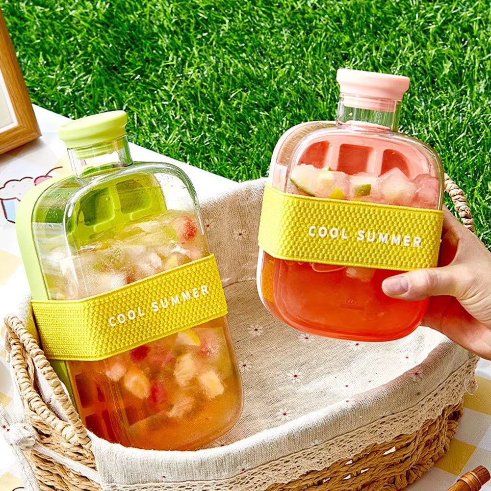 ChillSip Bottle Set – Stylish Water Bottle with Straw & Zero - Contact Ice Cube Tray - My Store