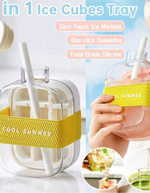 Load image into Gallery viewer, ChillSip Bottle Set – Stylish Water Bottle with Straw &amp; Zero - Contact Ice Cube Tray - My Store
