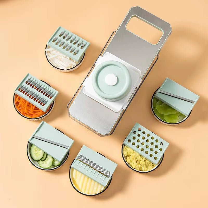 ChopMaster 6 - in - 1 Manual Vegetable Chopper – Ultimate Kitchen Slicer for Fast, Easy Prep Description: - My Store