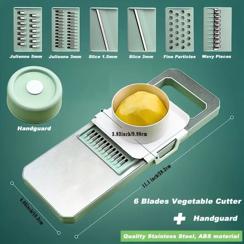 ChopMaster 6 - in - 1 Manual Vegetable Chopper – Ultimate Kitchen Slicer for Fast, Easy Prep Description: - My Store