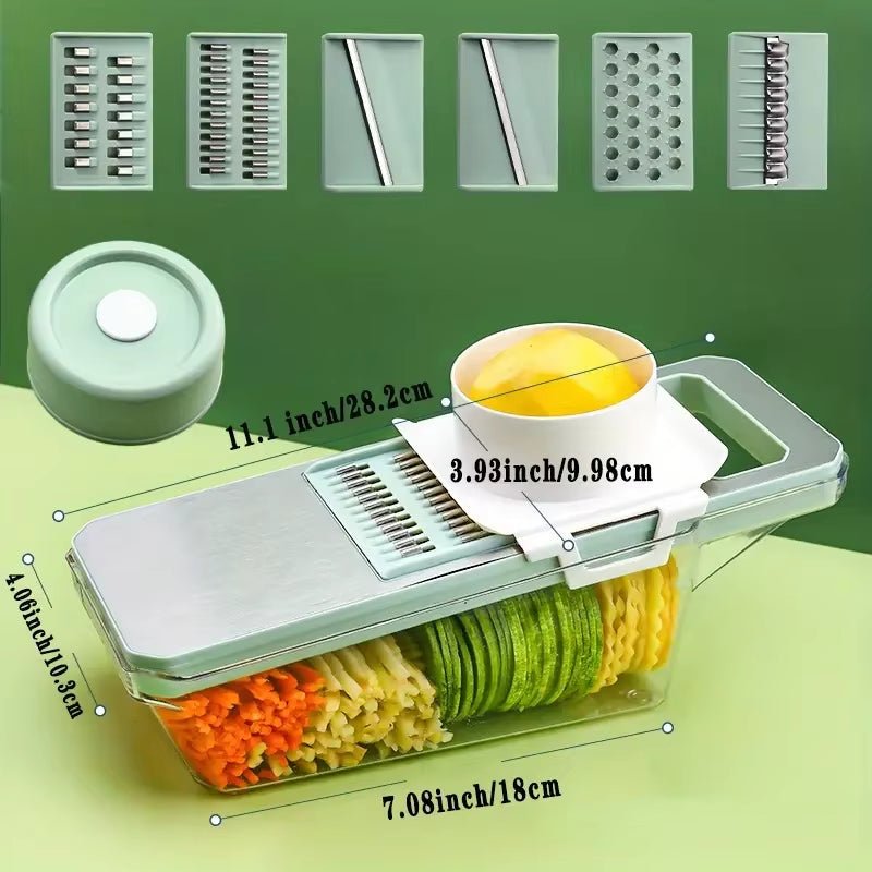 ChopMaster 6 - in - 1 Manual Vegetable Chopper – Ultimate Kitchen Slicer for Fast, Easy Prep Description: - My Store
