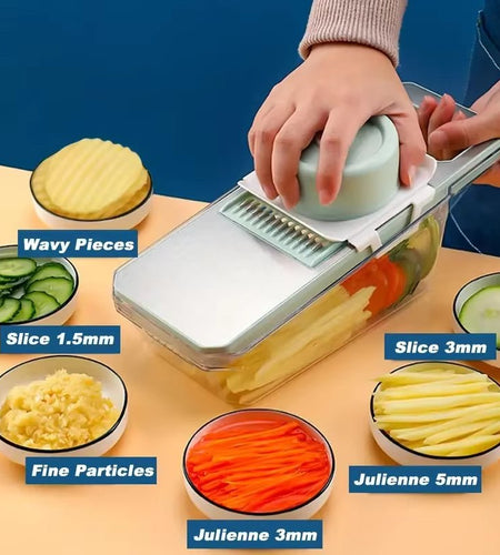 ChopMaster 6 - in - 1 Manual Vegetable Chopper – Ultimate Kitchen Slicer for Fast, Easy Prep Description: - My Store