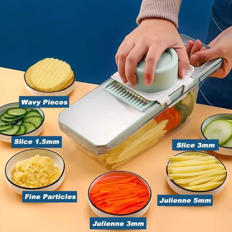 ChopMaster 6 - in - 1 Manual Vegetable Chopper – Ultimate Kitchen Slicer for Fast, Easy Prep Description: - My Store