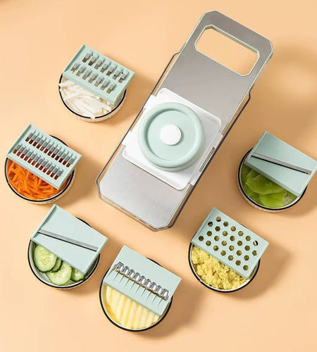 ChopMaster 6 - in - 1 Manual Vegetable Chopper – Ultimate Kitchen Slicer for Fast, Easy Prep Description: - My Store