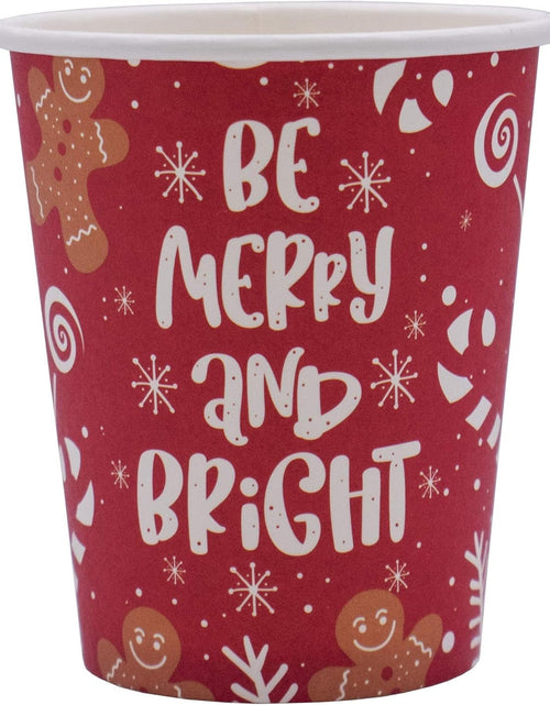 Load image into Gallery viewer, Disposable Christmas Paper Plates, Napkins, Cups &amp; Straws Set for 20 (Red) - My Store
