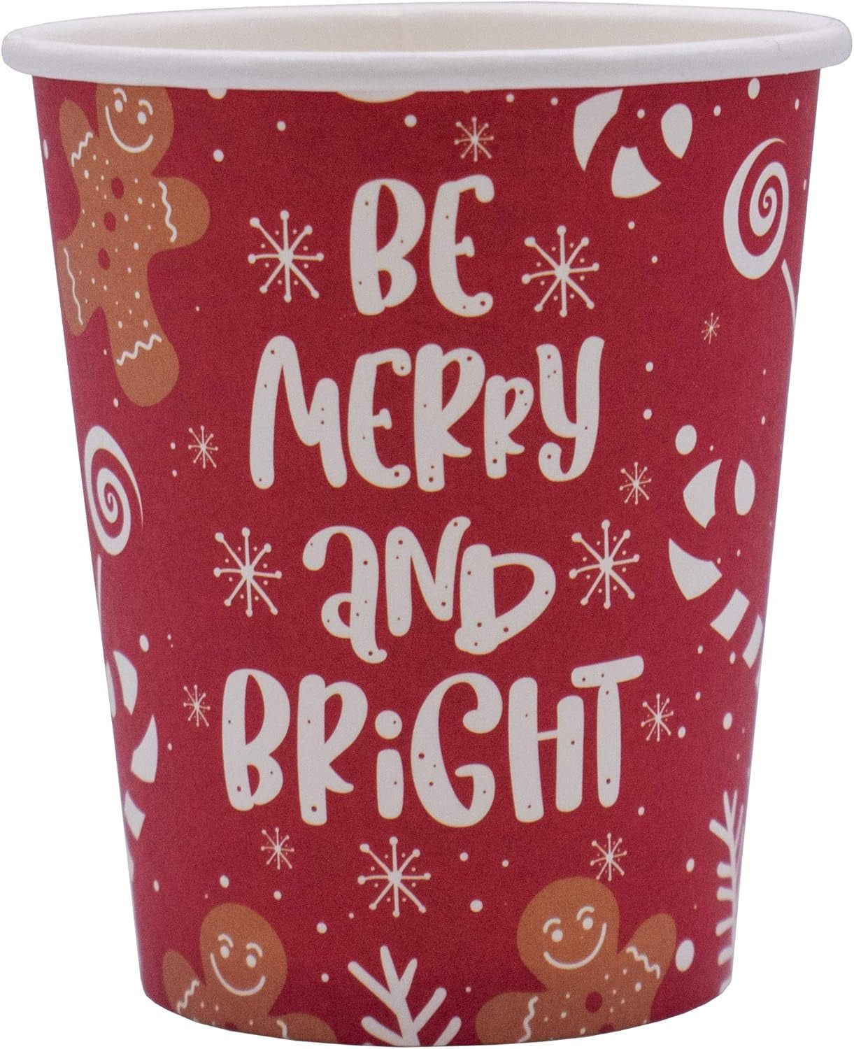 Disposable Christmas Paper Plates, Napkins, Cups & Straws Set for 20 (Red) - My Store