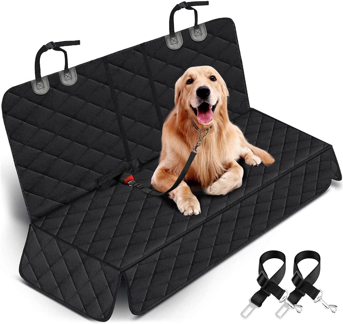 Dog Car Seat Cover, Back Seat Cover for Dogs Pet Car Seat Protector Waterproof Bench Car Seat Cover, Non - Slip Reat Seat Cover Fits Middle Armrest for Most Cars Trucks Suvs - Black - My Store