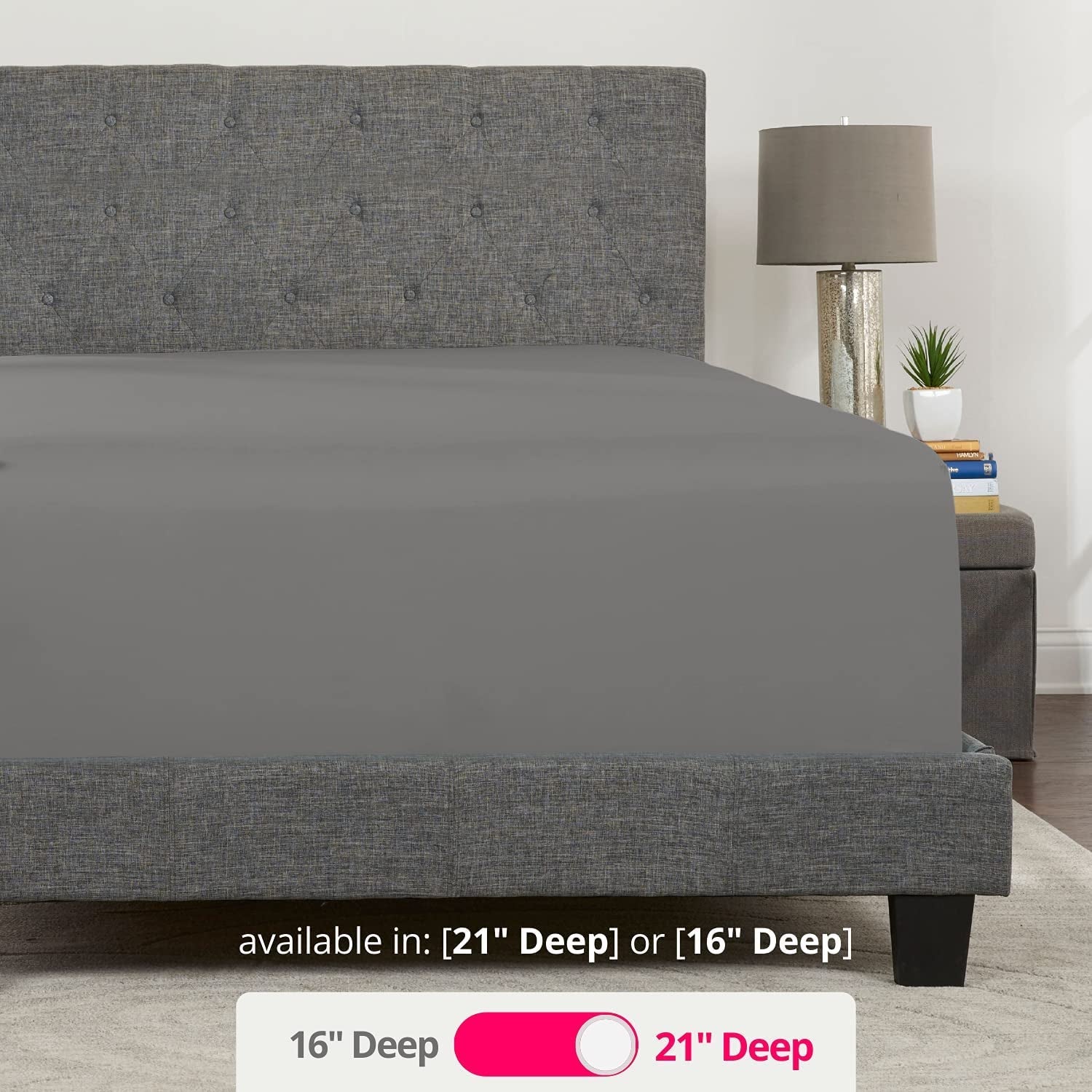 Fitted Sheets Queen Size – Queen Fitted Sheet Only Deep Pocket – Soft 21” Extra Deep Pocket Queen Fitted Sheets Fit Perfectly 17”–23” Deep Mattress & Toppers – 1 Bottom Sheet Grey Fitted Sheet Queen - My Store