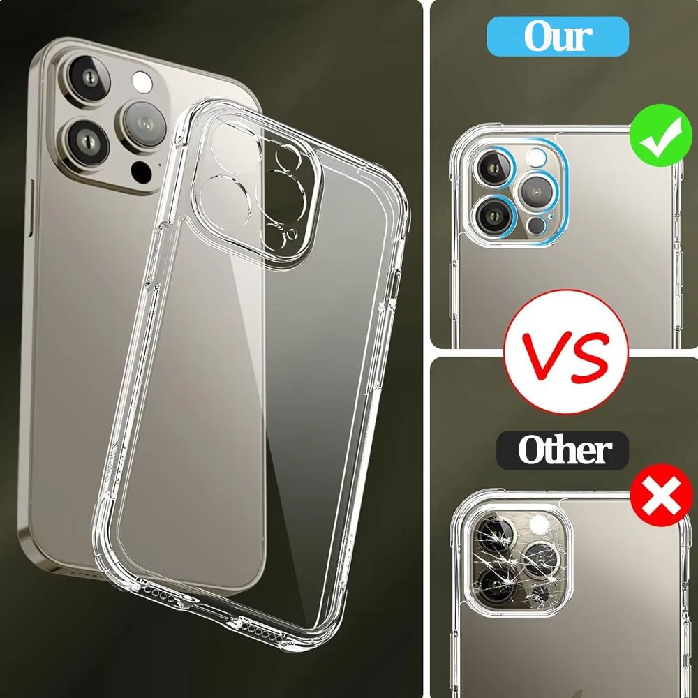 For Iphone 17 16 15 Pro Max Phone Case for Iphone 16 15 14 13 Mini 12 11 Pro Transparent Case Iphone16 plus Cover - My Store