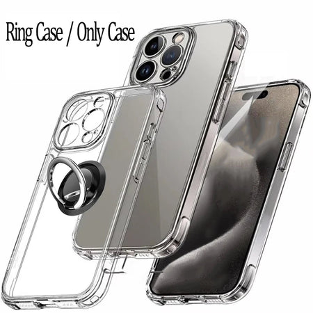 For Iphone 17 16 15 Pro Max Phone Case for Iphone 16 15 14 13 Mini 12 11 Pro Transparent Case Iphone16 plus Cover - My Store