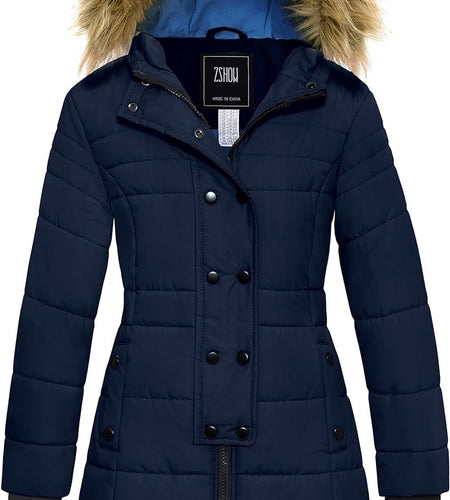 Girls' Long Winter Coat Parka Water Resistant Warm Puffer Jacket - My Store