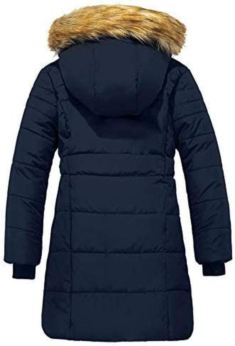 Girls' Long Winter Coat Parka Water Resistant Warm Puffer Jacket - My Store