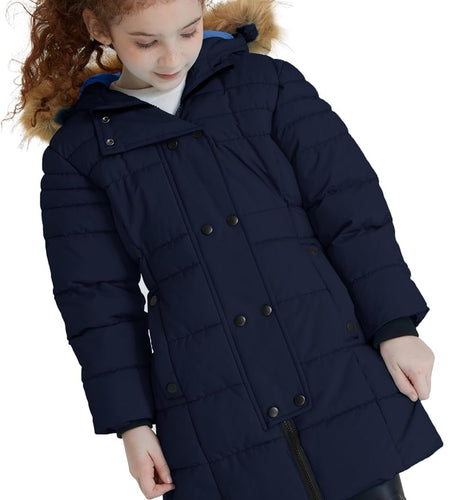 Girls' Long Winter Coat Parka Water Resistant Warm Puffer Jacket - My Store