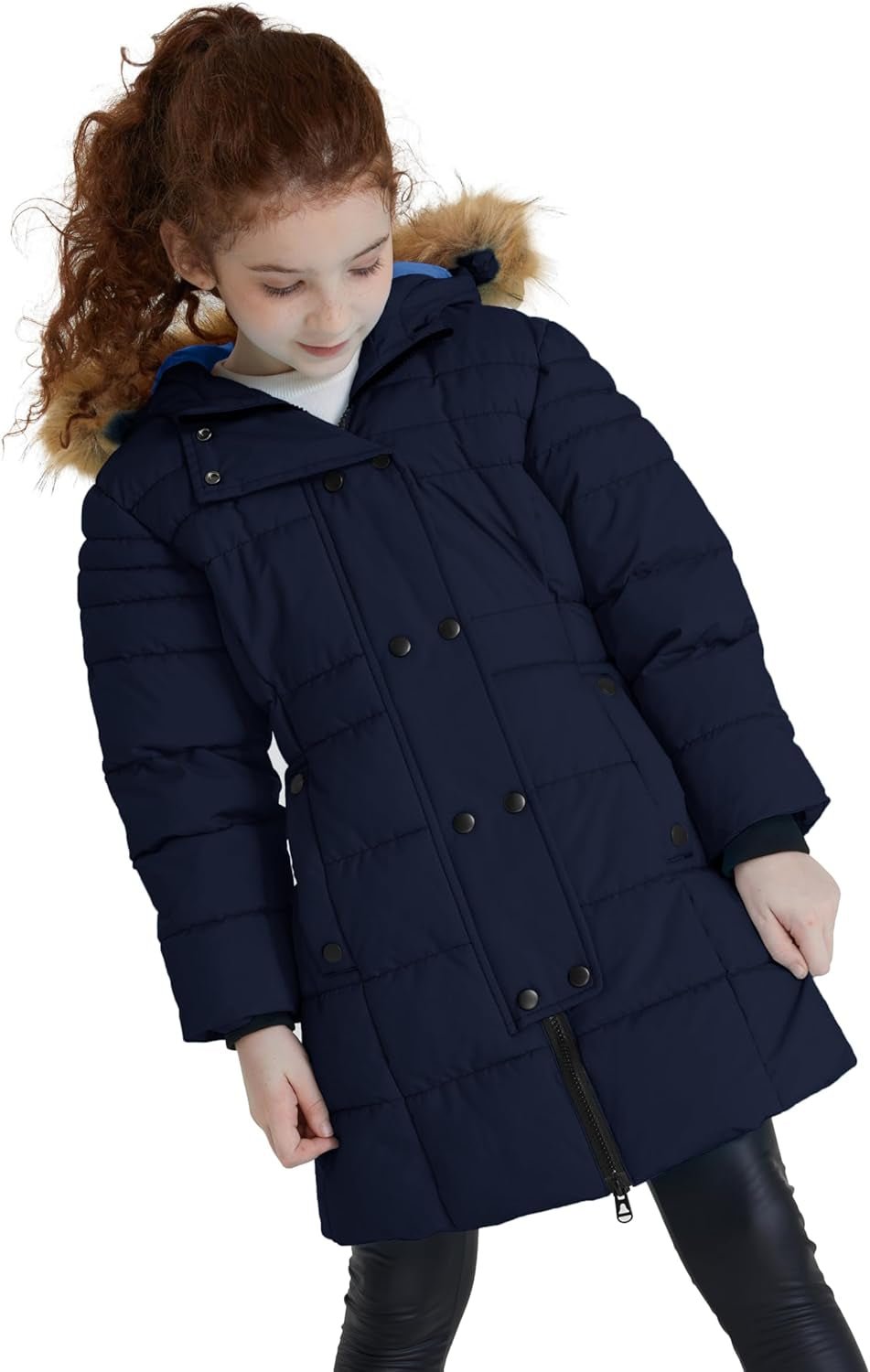 Girls' Long Winter Coat Parka Water Resistant Warm Puffer Jacket - My Store