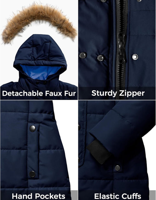 Load image into Gallery viewer, Girls' Long Winter Coat Parka Water Resistant Warm Puffer Jacket - My Store
