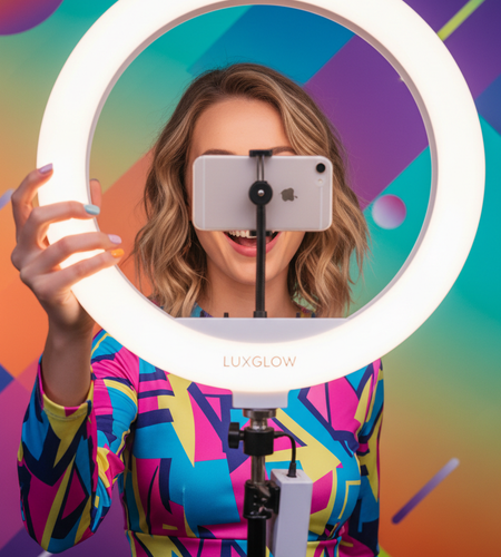 GlowPro Handheld LED Ring Light – Rechargeable Portable Fill Light for Perfect Selfies, Live Broadcasts & Photography - My Store