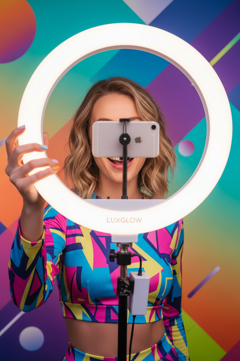 GlowPro Handheld LED Ring Light – Rechargeable Portable Fill Light for Perfect Selfies, Live Broadcasts & Photography - My Store